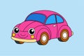 Funny Car Emoticon Vector Illustration Royalty Free Stock Photo
