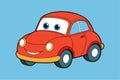 Funny Car Emoticon Vector Illustration Royalty Free Stock Photo