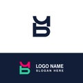 Wordmark logo design with matching colors. Royalty Free Stock Photo