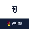Creative letter logo template for your business. etc. Royalty Free Stock Photo