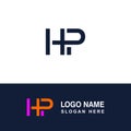 Creative HP logo template design. Royalty Free Stock Photo