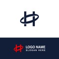 H logo graphic with circle concept. Royalty Free Stock Photo