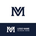 Cool letter M logo template. Royalty Free Stock Photo