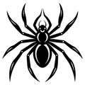 A silhouette of a black spider Vector Royalty Free Stock Photo