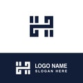 Amazing H logo monogram template. Royalty Free Stock Photo