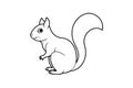 Designing a stunning squirrel vector line art design Royalty Free Stock Photo