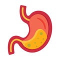 Stomach with Gas Icon for Human Anatomy Organ Symbol Vector Illustration Royalty Free Stock Photo