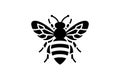 Elegant Bee Silhouette Vector â High-Resolution Insect Icon for Design Royalty Free Stock Photo