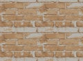 Seamless pattern with old worn brick wall Royalty Free Stock Photo