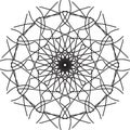 A pattern motif mandala art ornament circular floral design element.