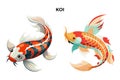 Koi Fish Vector Illustration: A Versatile Design Resource Royalty Free Stock Photo