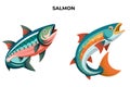 Salmon Fish Vector Illustration: A Versatile Design Resource Royalty Free Stock Photo