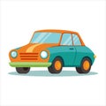 Colorful Vintage Car Illustration Royalty Free Stock Photo