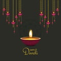 Diwali Festival greetings post Royalty Free Stock Photo