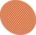 Orange color round pattern. Vector illustration. Globe design. Royalty Free Stock Photo