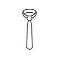 Neck tie, tie line icon isolated on white background. Royalty Free Stock Photo