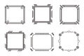 Border & Frame Set: Adaptable Vector Patterns for Ornamental Symbols in Digital and Printed Works Royalty Free Stock Photo
