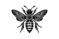 Bee Silhouette Vector Illustration EPS Royalty Free Stock Photo