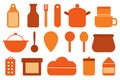 Comprehensive Kitchen Tools Silhouette Vector Collection Essential Cooking Utensils. Royalty Free Stock Photo