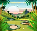Mountain Golf Course Royalty Free Stock Photo