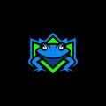 Frog Logo. Creative and unique Frog logo concept. animal logos animals frog brand. Royalty Free Stock Photo