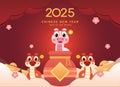 Chinese New Year2025, year of snake 2025 poster Royalty Free Stock Photo