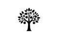 Apple Tree icon Modern Logo linocut vector illustration Royalty Free Stock Photo
