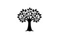 Apple Tree icon Modern Logo linocut vector illustration Royalty Free Stock Photo