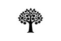 Apple Tree icon Modern Logo linocut vector illustration Royalty Free Stock Photo