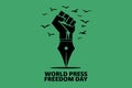 world press freedom day vector illustration 3 Royalty Free Stock Photo
