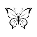 Set of Butterfly Silhouette Vector Designs illustration. Royalty Free Stock Photo