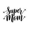 Super Mom Typography Silhouette Vector Design Royalty Free Stock Photo