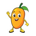 3d rendering of beautiful colorful mango cartoon Royalty Free Stock Photo