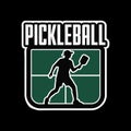pickleball, typography t-shirt design, sticker illustration. pickleball lovers Royalty Free Stock Photo