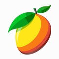 3d rendering of dynamic and colorful mango vector Royalty Free Stock Photo