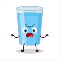 cute why expression glass of water character Royalty Free Stock Photo