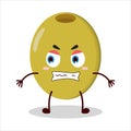 cute angry expression of olive character Royalty Free Stock Photo