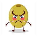 cute provoked expression of olive character Royalty Free Stock Photo