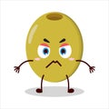 cute irritated expression of olive character Royalty Free Stock Photo