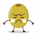 cute mad expression of olive character Royalty Free Stock Photo