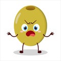 cute why expression of olive character Royalty Free Stock Photo