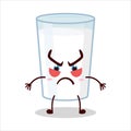cute provoked expression of milk character Royalty Free Stock Photo