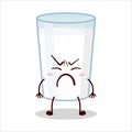 cute annoyed expression of milk character Royalty Free Stock Photo