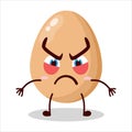 cute provoked expression of egg character Royalty Free Stock Photo
