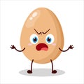 cute why expression of egg character Royalty Free Stock Photo