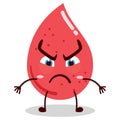 cute provoked expression of blood character Royalty Free Stock Photo