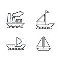 ship vector icon design set Royalty Free Stock Photo