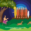 Happy Poson Poya Day Vector Royalty Free Stock Photo