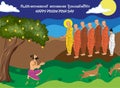 Happy Poson Poya Day Vector Royalty Free Stock Photo