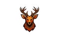 Deer Head, Majestic Deer Head Vector art illustration eps Royalty Free Stock Photo